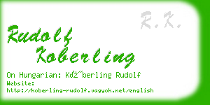 rudolf koberling business card